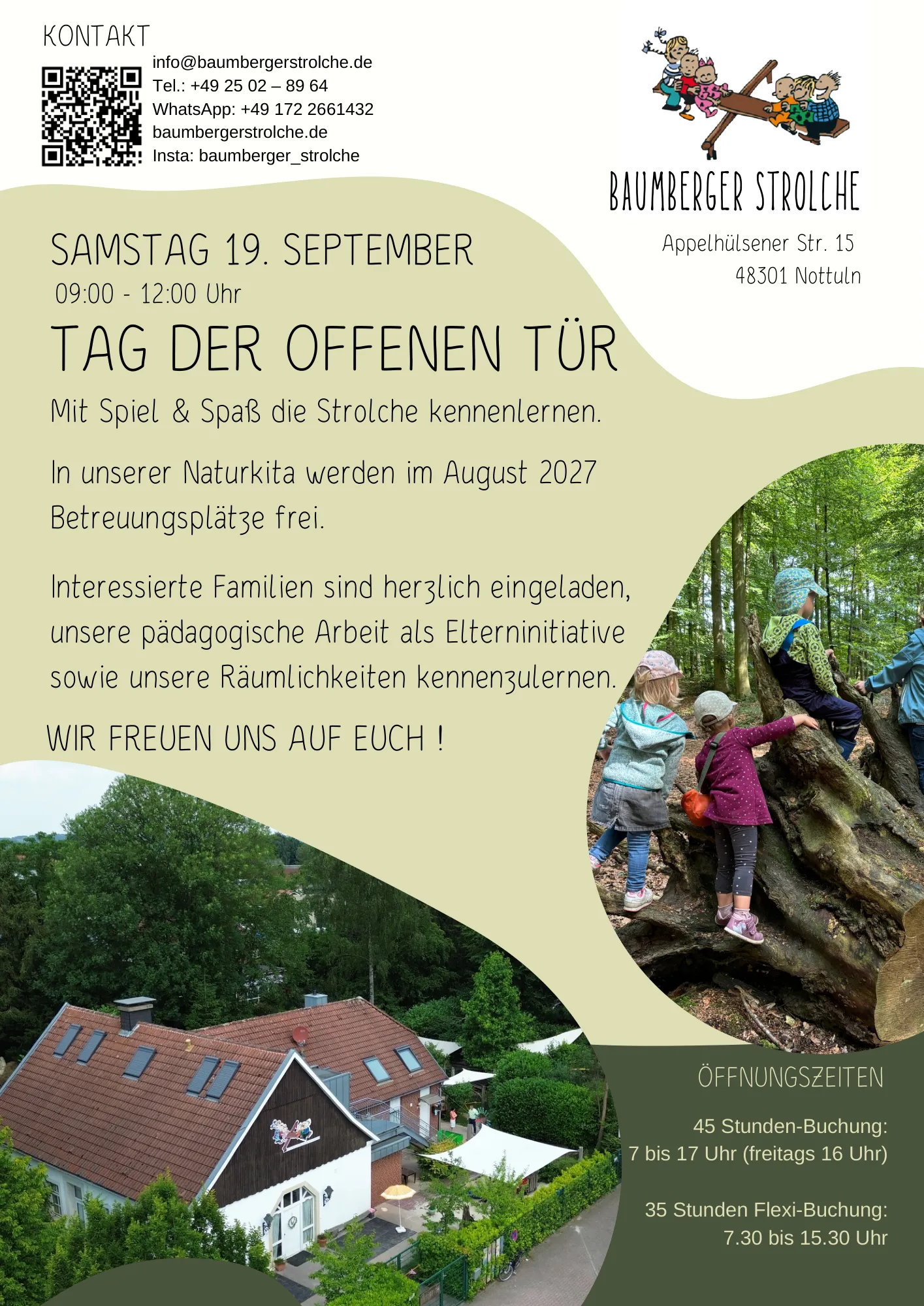 Flyer: Tag der offenen Tür am Samstag, 19. September, von 9 bis 12 Uhr